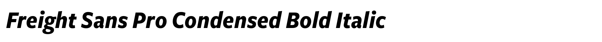 Freight Sans Pro Condensed Bold Italic image